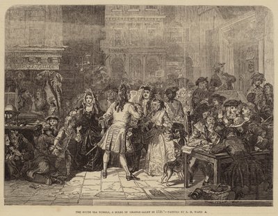 La burbuja del Mar del Sur, una escena en Change-Alley en 1720 de Edgar Melville Ward